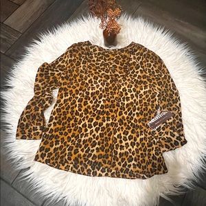 Dana Buchanan Brown animal print blouse - Brand New Never Worn.